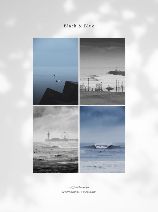 Ansichtkaarten - Black & Blue