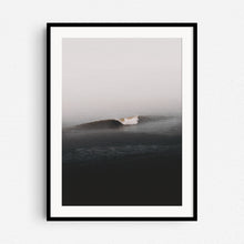 Load image into Gallery viewer, Wave photography from The Netherlands in a black wooden frame.
