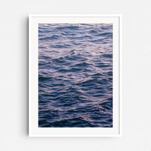 Load image into Gallery viewer, A photograph of the North Sea surface in a white wooden frame.
