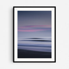 Load image into Gallery viewer, Sea and surf wall art from The Netherlands in a black wooden frame.
