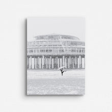 Load image into Gallery viewer, Winter surf photography in The Netherlands printed on Dibond.
