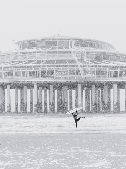 Winter surf art from the Netherlands.