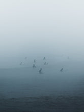 Load image into Gallery viewer, Wall art with misty sea and surf from Scheveningen, The Netherlands.
