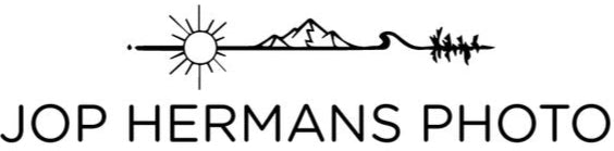 Black and white logo of Jop Hermans Photography. 