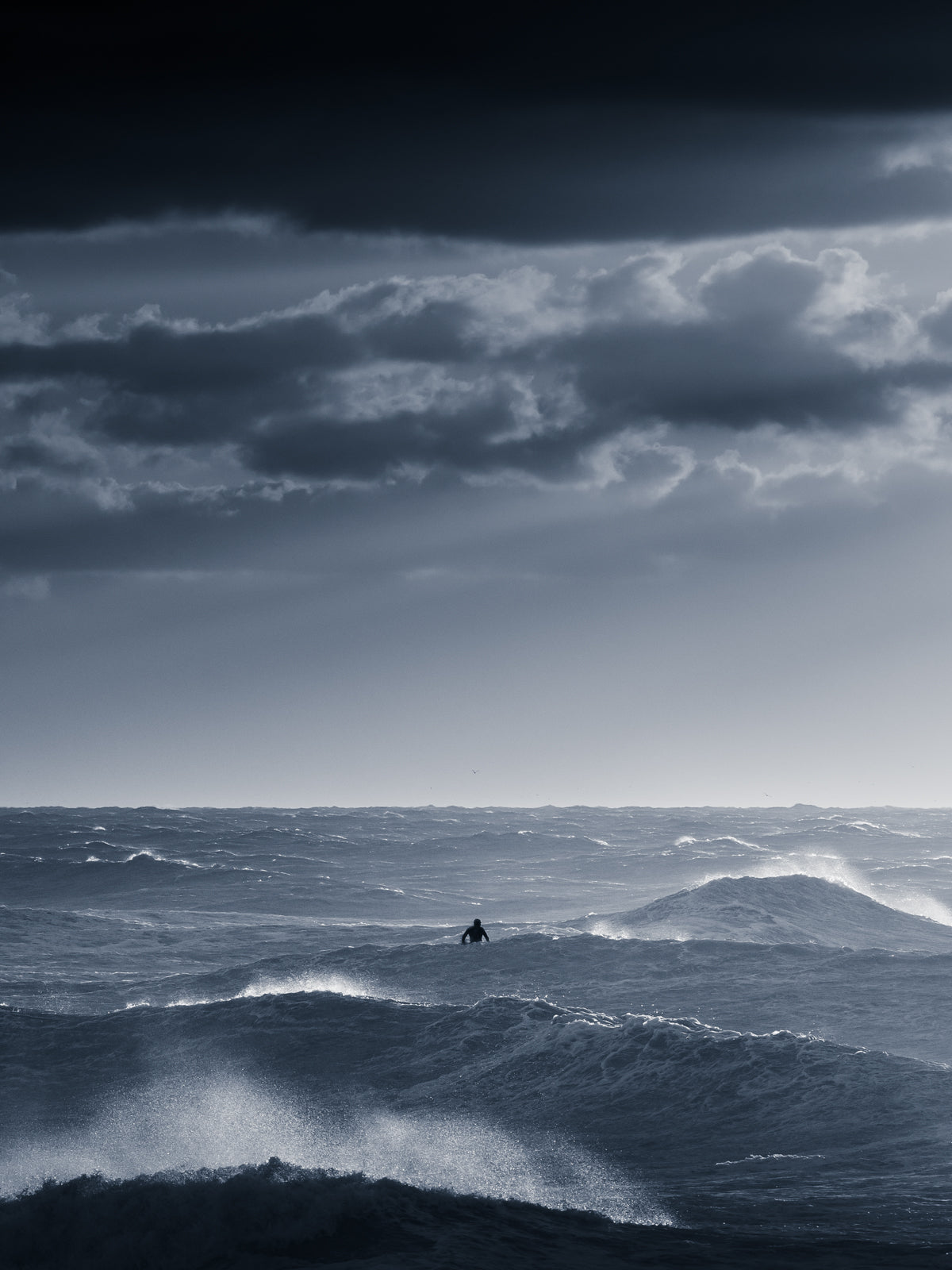 Moody North Sea surf photography, captured by Jop Hermans.