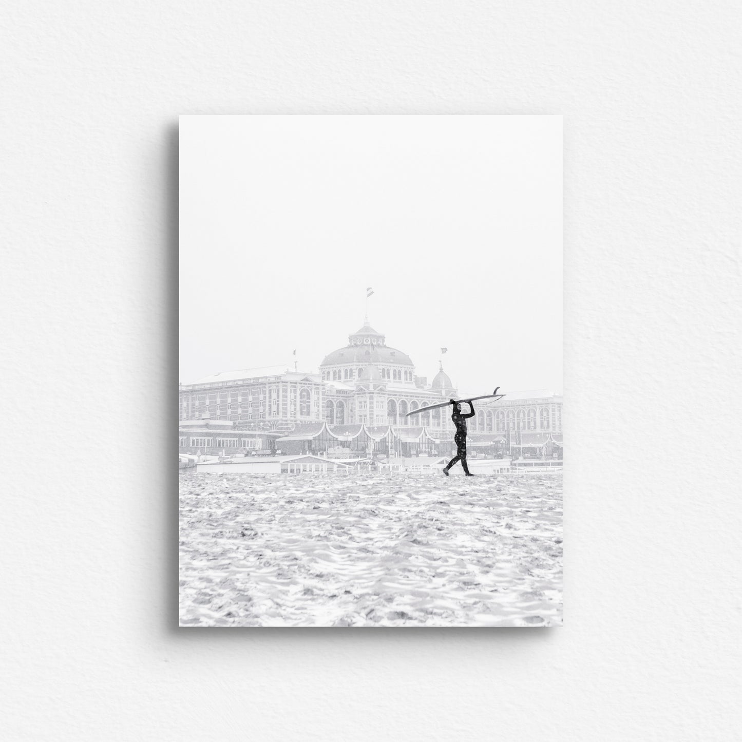 Surf photography from Scheveningen during winter printed on dibond.