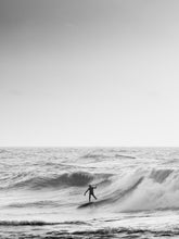 Load image into Gallery viewer, Surfer silhouette on a North Sea wave, perfect for Surf Photography Prints Netherlands and wall art enthusiasts.
