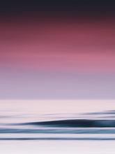 Load image into Gallery viewer, A serene abstract sea photo in purple hues, captured in The Hague. Long exposure creates soft, dreamy waves for a calming artistic piece.
