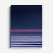 Load image into Gallery viewer, Minimalist abstract North Sea photo in rich purples on Dibond. A stunning centerpiece for contemporary spaces.
