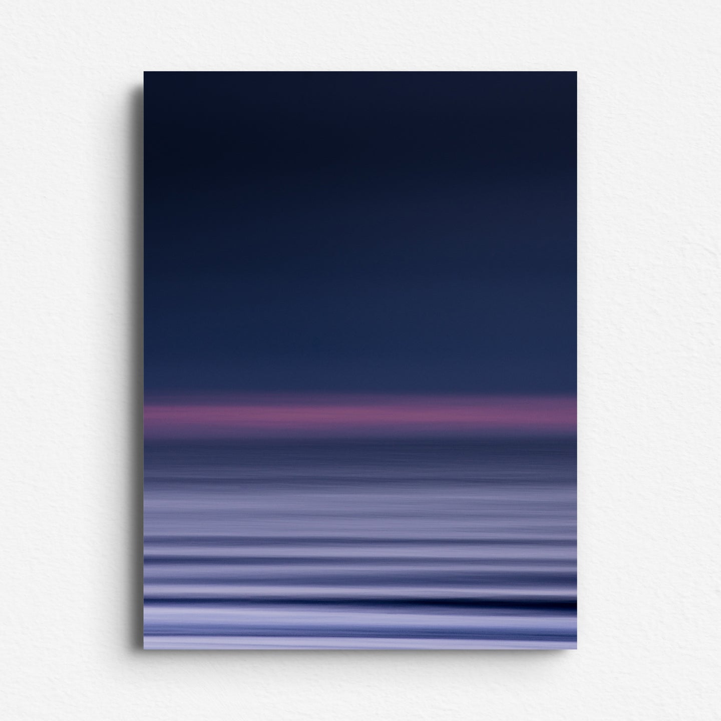 Minimalist abstract North Sea photo in rich purples on Dibond. A stunning centerpiece for contemporary spaces.