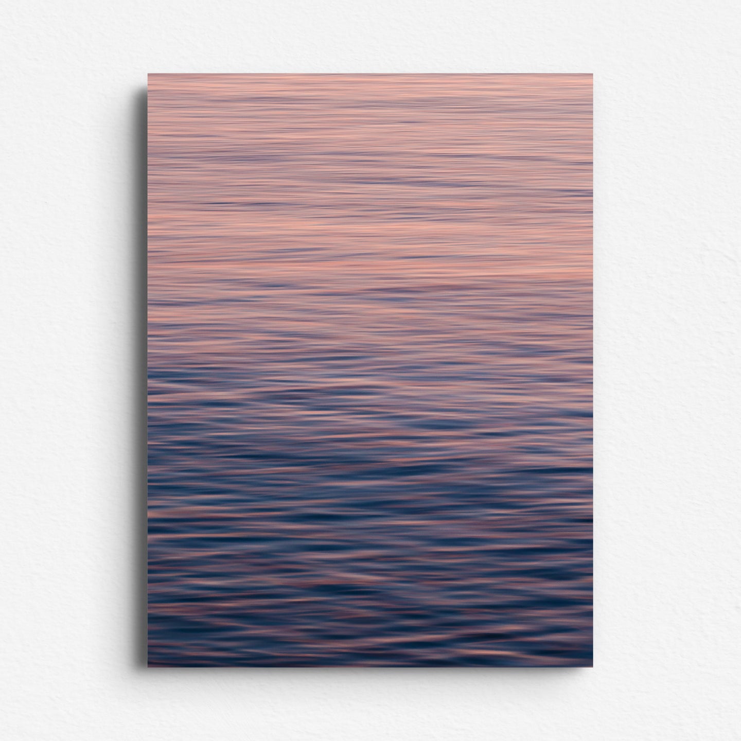 Abstract North Sea water surface with soft pastel hues, printed on Dibond. A peaceful piece of modern ocean-inspired art.